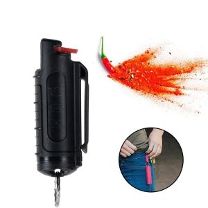 Personal Safety Key Chain with Quick Release for Easy Access Finger Grip PS Defense Liquid Spray