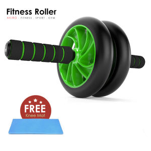 LOVIDA MALAYSIA Professional 4 Wheel Abs Roller AB Wheel Roller Heavy Duty Silent 6 Six Pack Home Sport Fitness Abdominal Core Gym Workout Equipment FREE Knee Mat 腹肌轮