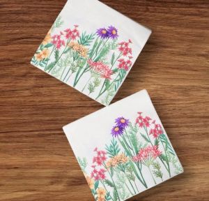 Party Dinner Napkin Serviette Disposable Paper Tissues - Colour Floral Print [NSP012]