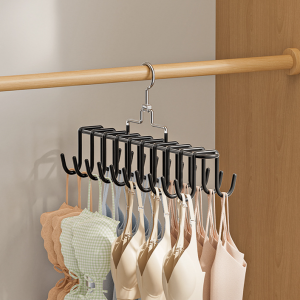 ตะขอแขวนหมุนได้ 360° สำหรับใช้ในบ้านและหอพัก แขวนชุดชั้นในและเสื้อกั๊ก กันลื่นและป้องกันการตก
