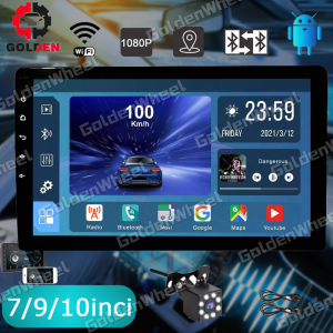 Kepala Unit 2 Din Android Mobil Multimedia Pemutar Video 9 Universal 2DIN Stereo Mobil Radio GPS untuk Universal Wife 16G