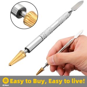 【Fast Shipping】 Dual-purpose 2 Brass Head Leather Edge Oil Gluing Dye Pen Paint Roller Tool Gluing-Dye-Pen