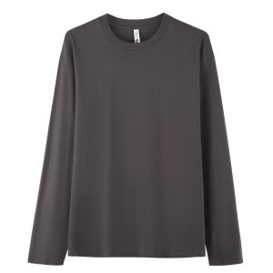 Heavy Weight Long Sleeves T-Shirts Men Tshirts Male Cotton Plain Top Tees Oversized Pullovers Plus Size Undershirts Man Clothing