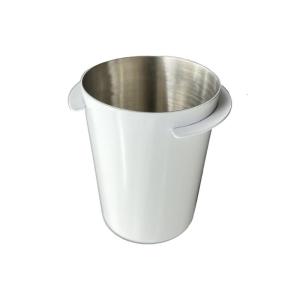 Brushed Silver Dosing Cup For Espressos Machines 304 Stainless Steel Nonstick Interior 58mm Portafilter Compatible