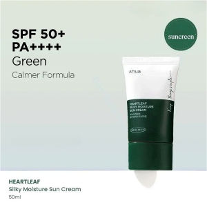 new Korean ANUA Heartleaf Silky Moisture Sun Cream 50ml SPF50+ Lightweight and Moisturizing Daily Facial Care Suncreen Products hot