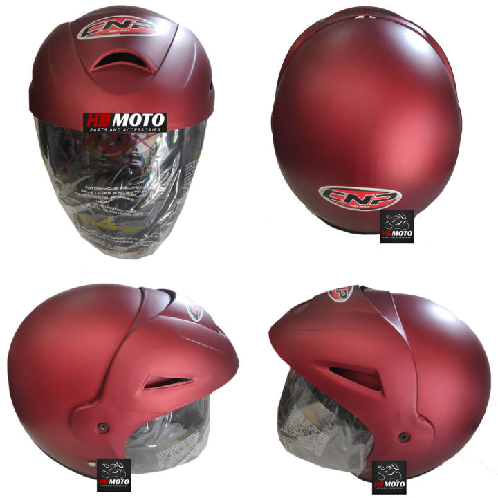 Helm CNP Red Maroon Doft CNP06MAROONDOFT Helm SNI Helm Half Face Helm  Murah Helm Dewasa