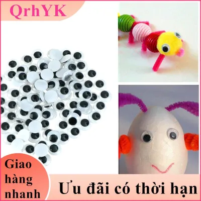 💫QrhYK💥 100pcs 6-15mm nhựa lung googly mắt tự dính cho Diy búp bê trẻ em thủ công mỹ nghệ