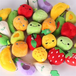 XINSU38 Car Accessories Primary School Gift Stuffed Key Rings Stuffed Toy 6cm Key Holder Plush Keychain Fruit Plush Toy Fruit Plush Doll Vegetable Plush Toy