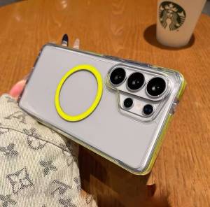 For Samsung S26 Ultra Case Magne Wireless Charging Transparent Cases For Samsung S25 S24 S23 Ultra Plus A57 A27 A37 A36 Cover