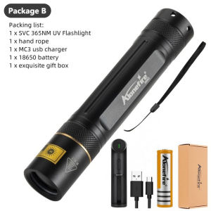 AloneFire SV003 UV flashlight 10w LED Scorpion Ultraviolet Light Money Fluorescence Detector Pet Stains Marker Checker 18650 Portable torch