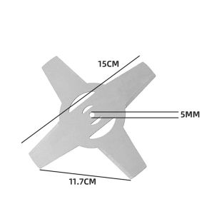 8pcs Alloy Grass Cutter Blades 150mm 3 Hole for Lawn Mower Replacement