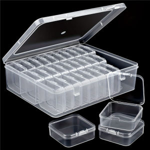 30-Compartment Clear Plastic Organizer Box With Small Storage Containers - Durable Home Organization