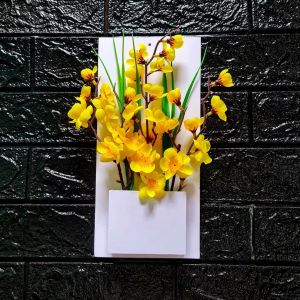 Bunga Sakura Vas Tempel Tanaman Hias Dinding Tembok Bunga Pajangan Dekorasi Rumah Tanaman Artifisial