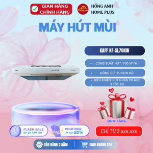 Máy hút mùi cổ điển Kaff KF SL70KW màu trắng công suất 700 m3 h thiết kế nhỏ gọn tinh tế