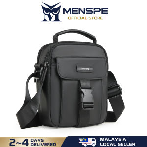 MENSPE Mini Mens Shoulder Bag Cross Body Bag Casual Waterproof Bag Multi-Layer Large Capacity Bag Lightweight Sport Street Bag Phone Bag for Travel Outdoor Leisure Office