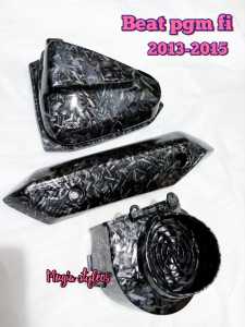 Beat Pgm Fi 2013 - 2015 / Tutup Filter Carbon + Tutup Kipas Carbon + Tutup Knalpot Carbon + Beat Pgm Fi 2013 - 2015 / Starter Kasar