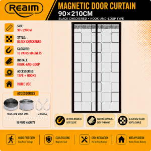 SUMINOE Magnetic Screen Door Anti Mosquito Mesh Curtain 90x210 100x210 Self Closing Door Net for Home Kitchen Balcony