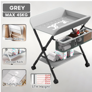 Local Baby Diaper Table Foldable Adjustable height Newborn Multifunctional Diaper Nursing Table Meja Ganti Popok尿布更换桌