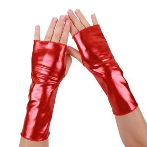 XIJIBAN 1 Pair Bề bóng loáng Găng tay không ngón Phong cách Punk Găng tay da đen. Hip Hop Bộ tay áo bé gái Găng tay hở ngón Trang phục hóa trang Halloween