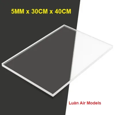 (5mm 30x40cm) Tấm nhựa mica cứng trong suốt làm ngăn tủ lạnh hồ cá mica chuồng mica hộp mica tấm chắn giọt bắn ngăn tủ lạnh chế đồ chơi sáng tạo mô hình thủ công trang trí - Luân Air Models