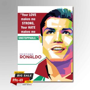 Hiasan Dinding Pajangan Dekorasi Poster Kayu Sepakbola Ronaldo Messi Neymar