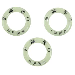 3pcs Night Luminous Car Ignition Key Ring Stickers Auto Motorcycle Truck 3D Decals Decoration Key Fluorescent Circle Interior Sticker