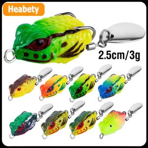 【2-3 ngày giao hàng】 Ngoài trời luya ếch sấm tầm xa 2.5cm 3G ếch mini đánh phần mềm màu đen cóc ếch Móc Đôi tiếng ồn sequin