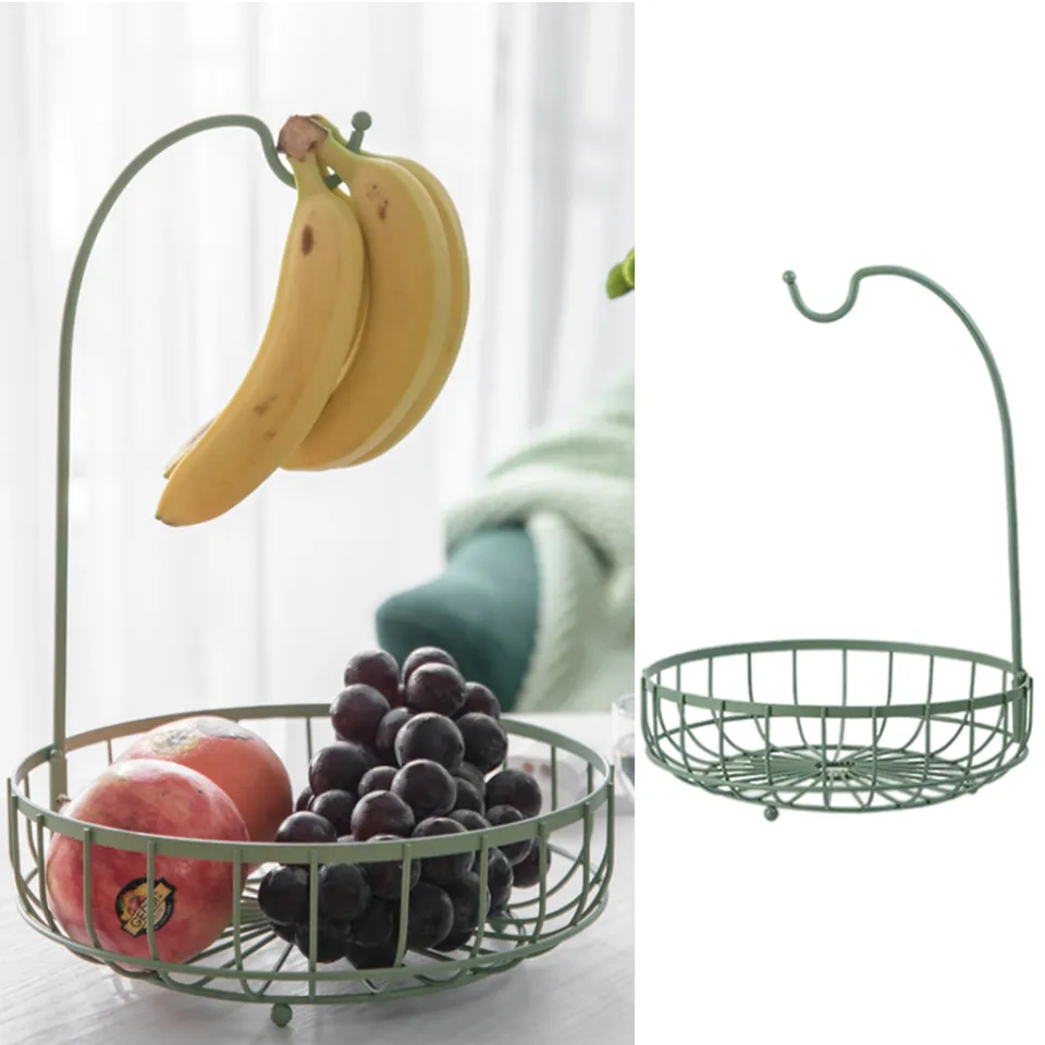 Wrought Iron Banana Tree Fruit Basket