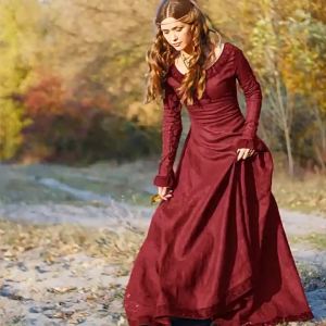 Medieval-style vintage dress womens long-sleeved performance costume European and American fashion