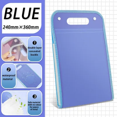 4 colors File Organizer 13-Layer Handle Folder Portfolio Folder Portable File Folder Waterproof