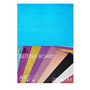 10pcs Premium Thick Glitter Cardstock Paper Glitter Sticker Board Card 250gsm A4 Size Sparkling Flash Board for Crafts