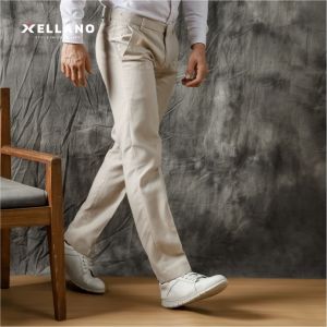 Celana Formal Pria Slim Fit Kantor Bahan Pria Cream Dean Series Jumbo Size 27-38 Casual Kerja