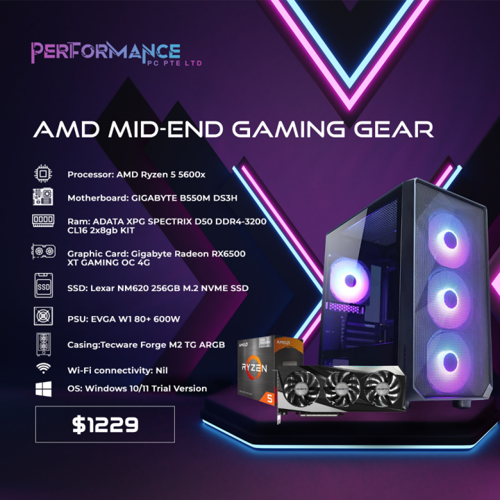 AMD MidEnd Gear Custom Build Gaming Desktop PC / Office Desktop