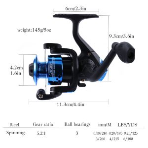 [COD] PH Stock 200 Size Spinning Reel 145g 5.2:1 3BB – UL Freshwater Fishing Reel