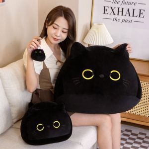 A4QUT Girls Gifts Car Ornaments Plush Pillows Doll Cat Shaped Animal Stuffed Toys Valentine Day Gifts Black Cat Plush Toys Cat Shaped Stuffed Toys Black Cat Plush Doll Cat Plush Pillows