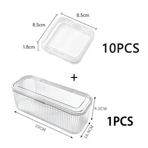 Bracelet Storage Box Transparent Large Capacity Storage Box Brooch Holder Jewelry Dustproof Waterproof Cover Desk Makeup Brush Organiser