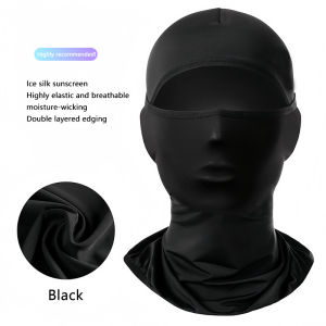 Mask Motorcycle Men Women Electric Bicycle Motorcycle Full Face Mask Ice Silk Headgear Outdoor Sport