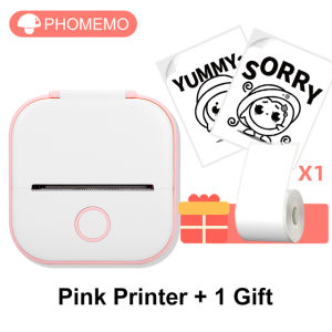 Phomemo Mini Portable Sticker Printer T02 Thermal Photo Printer Bluetooth Wireless Phone Printer Small Instant Pocket Printer for Children DIY Keep For 10 Years Fade Resistance