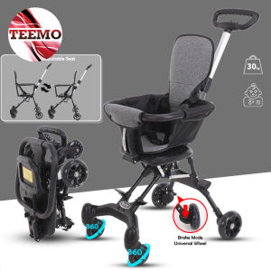 TEEMO Compact Baby Stroller Lightweight Foldable 2 Way Adjustable Seat With Brake Universal Wheels - Fulfilled by TEEMO SHOP