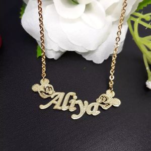 Kalung Nama - Zedd Jewelry: Warna Silver dan Emas Tahan Lama Anti Karat - Cantik Berkualitas Cocok Untuk Kado Hadiah - Aliya Necklace: Titanium 18K Gold Plated - COD Bayar Di Tempat