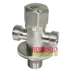 Van T chia bồn cầu Inox SUS 304 Sản phẩm không han rỉ có thể dùng trong môi trường nước nhiễm phèn nhiễm mặn. Thiết kế bền đẹp tiện dụng.