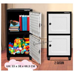 LEMARI PAKAIAN PLASTIK TABITHA SUSUN 2 KUNCI BEST SELLER [TABBOX]