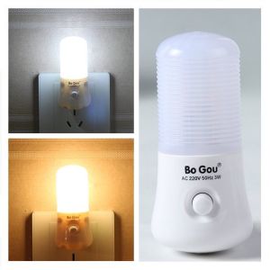 Đèn ngủ LED không dây cắm tường bảo vệ mắt tiết kiệm năng lượng.