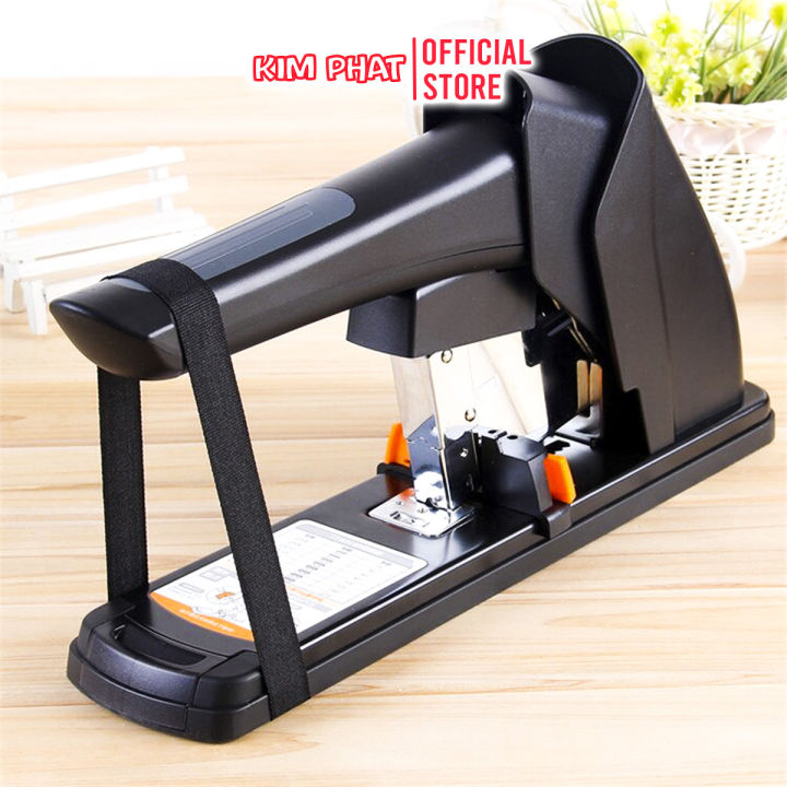 Dập ghim đại, bấm kim lớn có TRỢ LỰC tiết kiệm 60% lực 210 tờ DELI