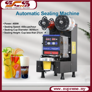 Intelligent Automatic Cup Sealing Machine for Milk Tea Bubble Tea Hot Drink / Cup Sealer Machine with Seal Film 3000pcs