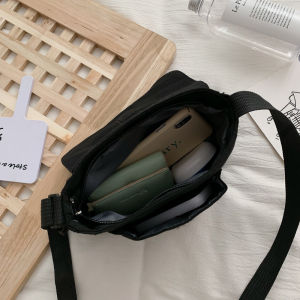 Túi đeo chéo vai túi nữ vải canvas hành tinh basic hàn quốc mini messenger đi học đi chơi du lịch dã ngoại màu đen trắng L2 T229