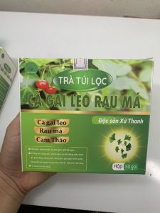 Trà cà gai leo rau má túi lọc (hộp 40 gói) trà túi lọc cà gai leo thanh nhiệt giải độc gan mát gan men gan cao gan nhiễm mỡ