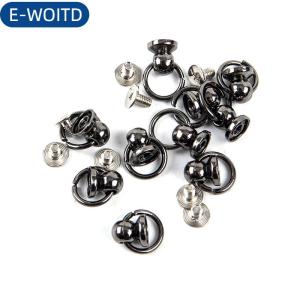 E-WOITD  10 chiếc đinh tán vòng chữ O nút kim loại 8mm đinh tán đinh vít điện thoại túi thủ công