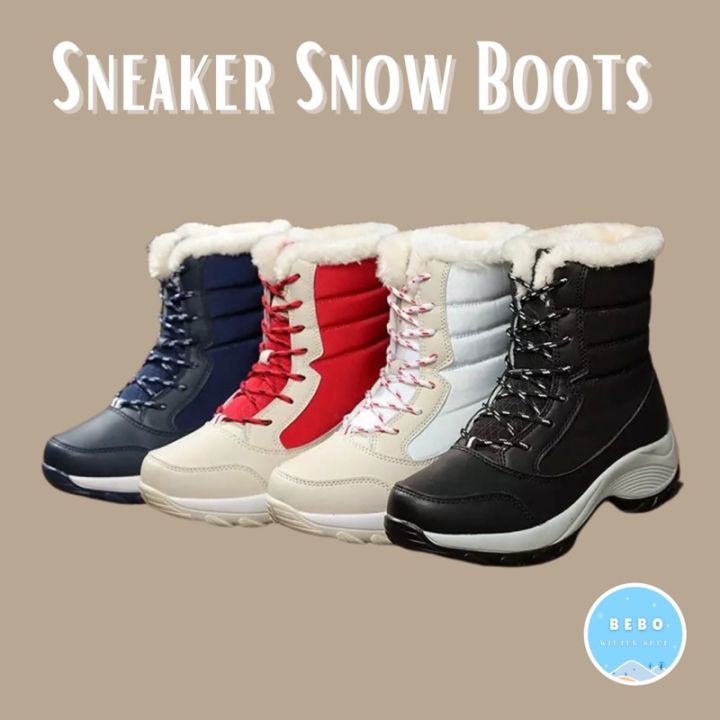 Winter Snow Boots Waterproof Sneaker Boots anti air Musim Dingin