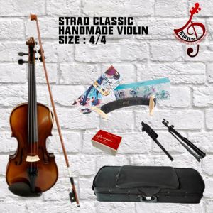 STRAD CLASSIC HANDMADE VIOLIN VALUE PACK-very bold and beautiful tone.Size:4/43/41/21/41/8